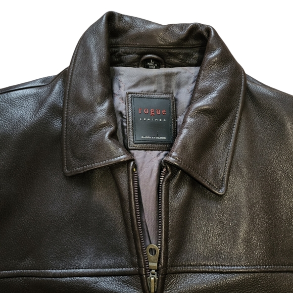 ROGUE PURE LEATHER HEAVY JACKET SZ L - Picture 3 of 10